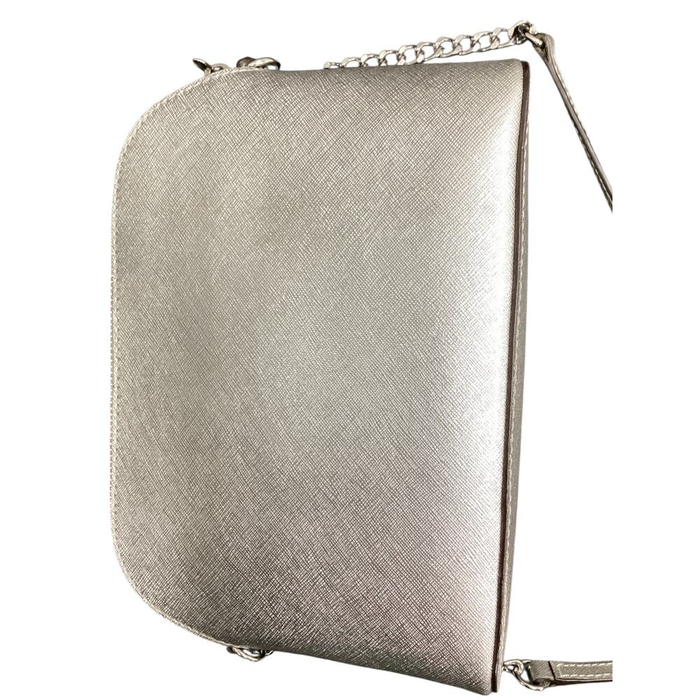 Michael Kors Purse Women’s One Size Crossbody Saffiano Leather Dust Bag Silver - Picture 4 of 11